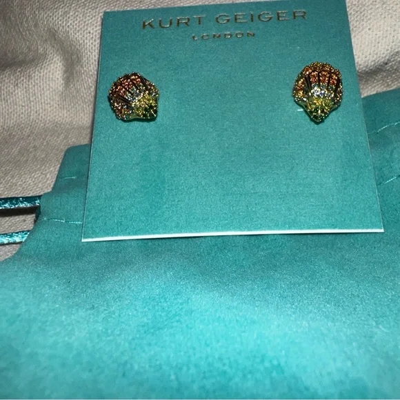 Kurt Geiger NWTB Eagle Head Crystal Encrusted & Gold Tone Post Earrings - Picture 10 of 10